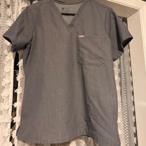 FIGS Charcoal Grey V-neck scrub top